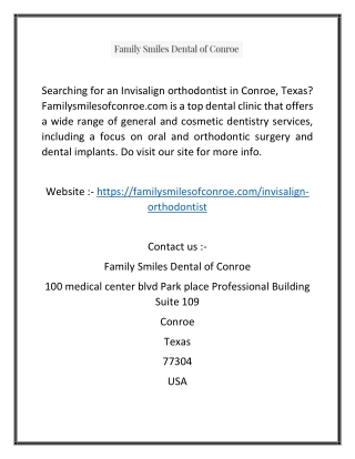 Orthodontist Conroe Tx  Familysmilesofconroe.com-converted