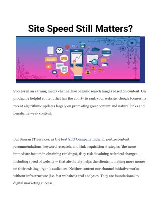 Site Speed Still Matters