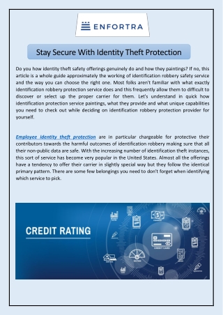 Identity Theft Protection Software | Enfortra.com