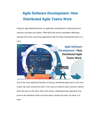 Agile Software Development How Distributed Agile Teams Work-