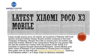 xiaomi poco x3