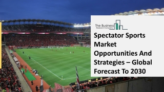 Spectator Sports Market Size, Growth, Demand, Opportunities Forecast To 2025