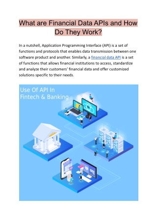 What are Financial Data APIs and How Do They Work