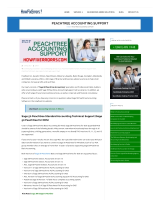 How to Contact Peachtree Accounting Support
