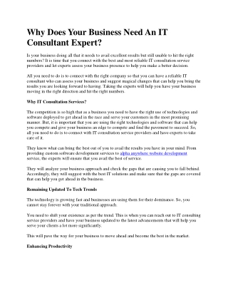 Why Does Your Business Need An IT Consultant Expert-converted