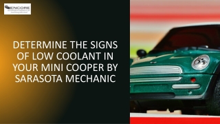 Determine the Signs of Low Coolant in Your Mini Cooper by Sarasota Mechanic