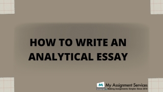 How to Write an Analytical Essay