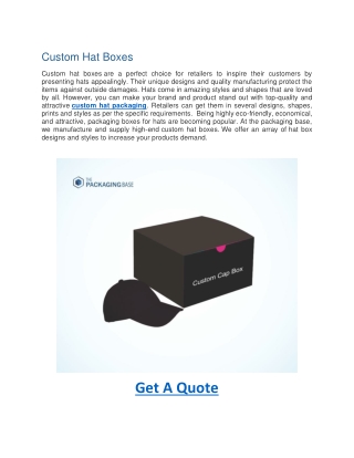 Custom Hat Boxes-Custom Shoe Boxes