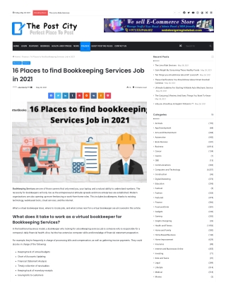 16 Places to find Bookkeeping Services Job in 2021