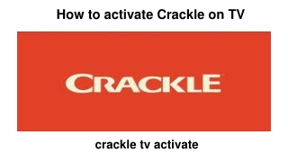 How to activate Crackle on TV