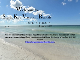 Best Siesta Key Vacation Condo for Rent