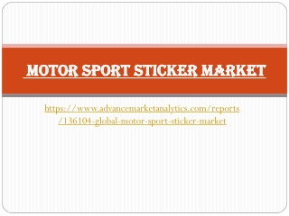 Motor Sport Sticker Market