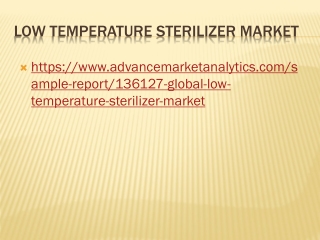 Low Temperature Sterilizer Market