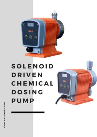 Solenoid dosing pumps
