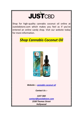 Shop Cannabis Coconut Oil1