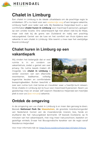 Chalet in Limburg