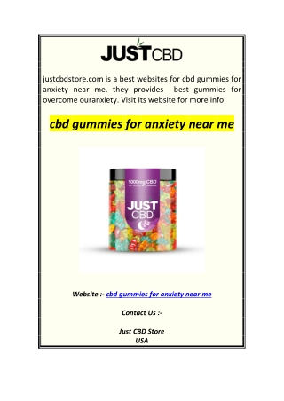 cbd gummies for anxiety near me