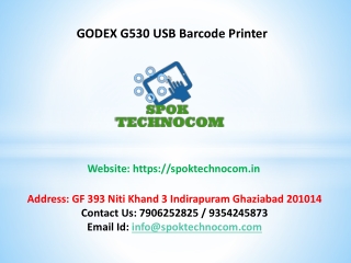 GODEX G530 USB Barcode Printer - SPOK Technocom