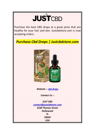 Purchase Cbd Drops  Justcbdstore.com