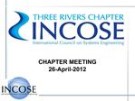 CHAPTER MEETING 26-April-2012