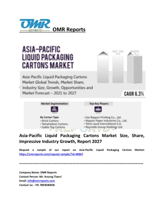 Asia-Pacific Liquid Packaging Cartons Market Share and Forecast 2021-2027