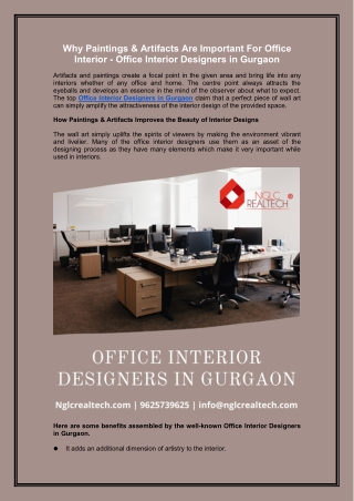 Why Paintings & Artifacts Are Important For Office Interior - Office Interior Designers in Gurgaon