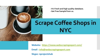 Scrape Coffee Shops in NYC