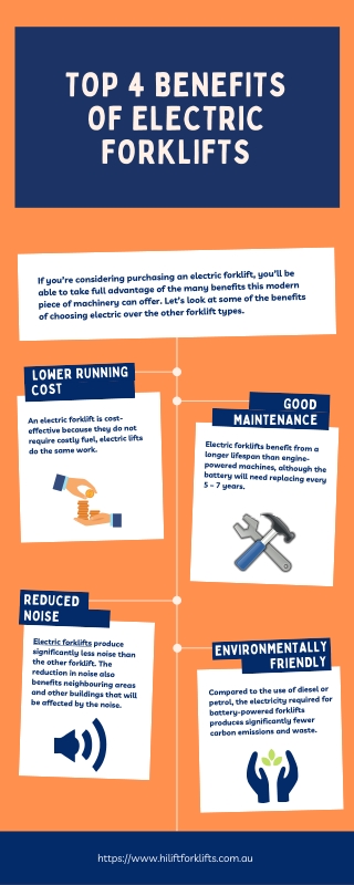 Top 4 Benefits of Electric Forklifts - Infographics