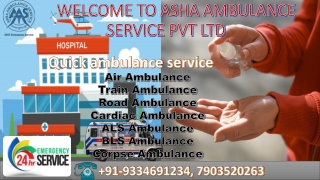 Confirm Air Ambulance Service with better equipment |ASHA