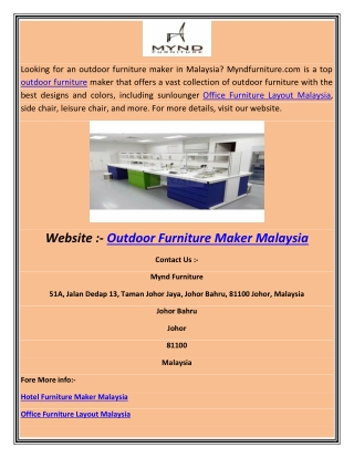 Outdoor Furniture Maker Malaysia  abhi