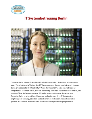 IT Systembetreuung Berlin