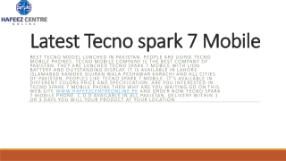 tecno spark 7