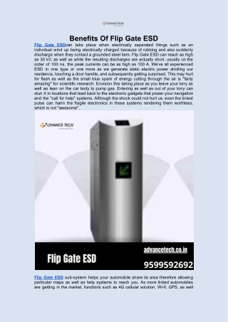 Benefits Of Flip Gate ESD.docx