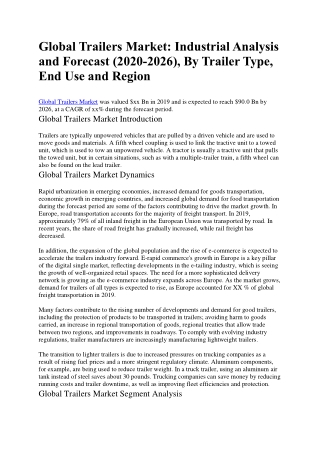 Global Trailers Market