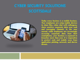 Cyber Security Solutions Scottsdale