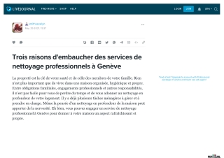 Trois raisons d'embaucher des services de nettoyage professionnels à Genève