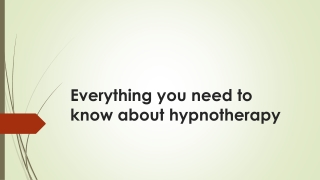 Everything you need to know about hypnotherapy