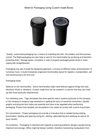NeedforPackagingUsingCustommadeBoxes