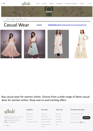 Buy Casual Wear For Women-Best Casual Wear For Girls-Sprish