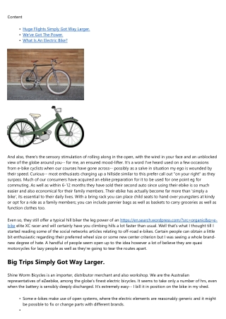 Benefits Of An Electric Bike Vs A Press Bike