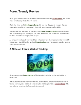 Forex Trendy Review