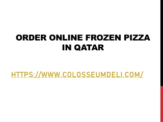 Frozen Pizza in Qatar