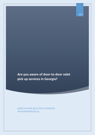 Are you aware of door-to-door valet pick up services in Georgia?