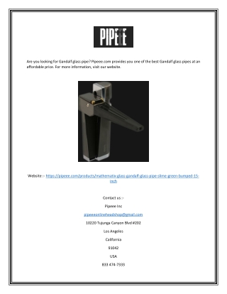 Gandalf glass pipe  Pipeee.com