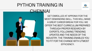 Python Training in Chennai, Request Demo Class