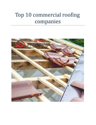 Top 10 commercial roofing companies