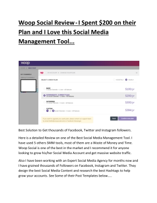 Woop Social Review - I Spent $200 on their Plan and I Love this Social Media Management Tool