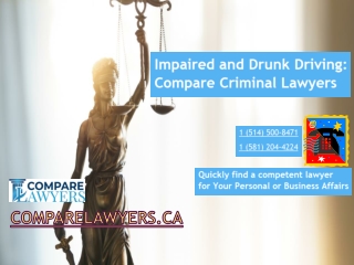 Impaired and Drunk Driving Compare Criminal Lawyers