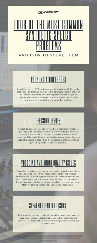 Four of the Most Common Synthetic Speech Problems