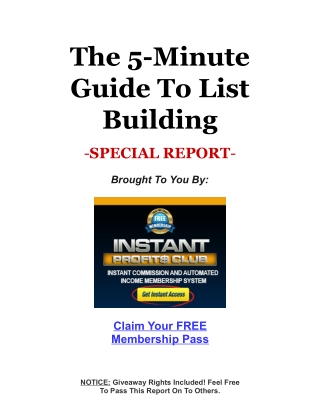 List Building